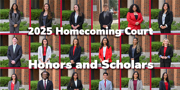 Homecoming Court 2025 Honors and Scholars