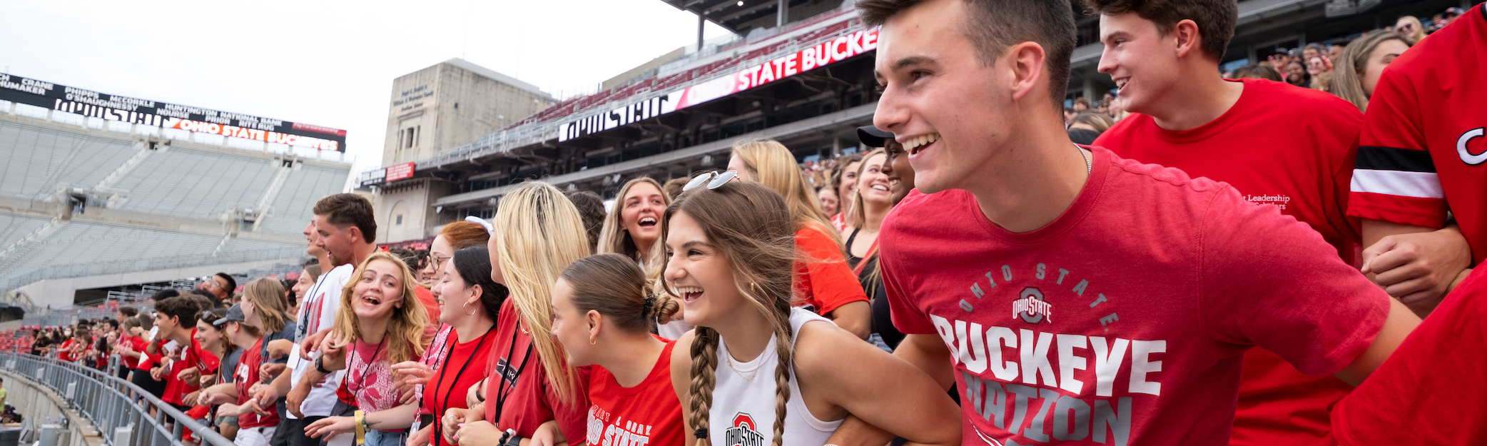 Ohio State students in the Shoe