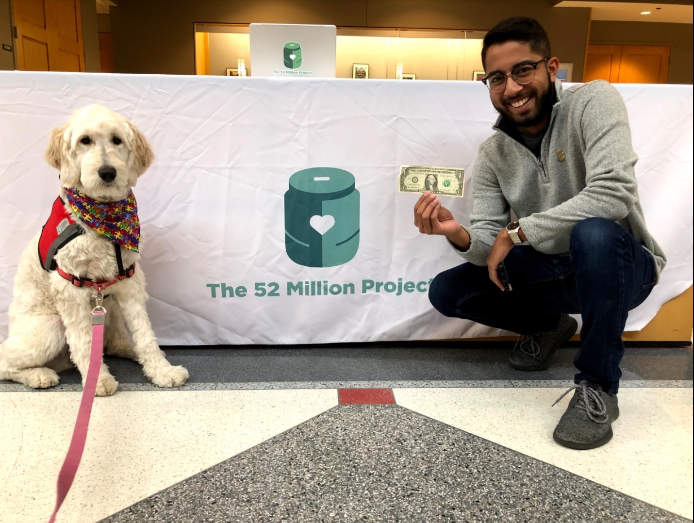 Imran Nuri tabling in the Ohio Union for his non-profit organization