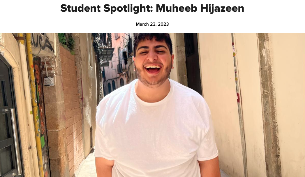 Student Spotlight Image Muheeb