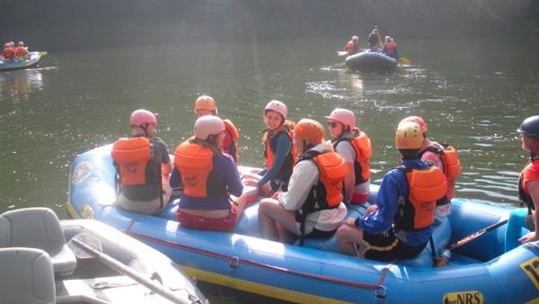 STEM Scholars students rafting