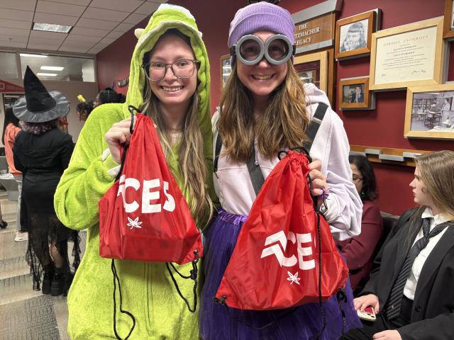 ACES Students in costume for a Halloween social event with fellow Scholars