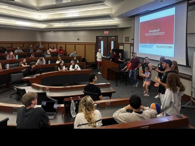 Business Scholars in a seminar class learning about Buckeyethon