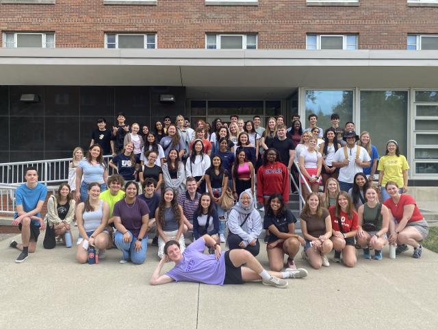 IA Scholars posing together outside of Smith-Steeb Hall