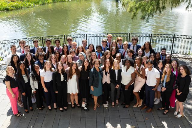 Stamps Eminence Scholars with Program Manager Rebecca Ward, Autumn 2023