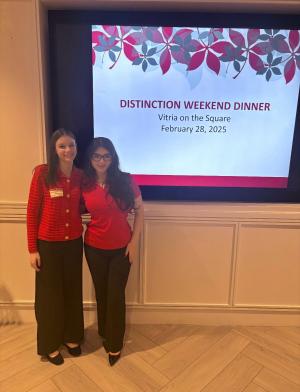 Chiara and friend at Vitria for Distinction Weekend Dinner