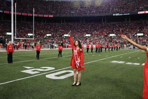 Paige Galperin on the field at Ohio Stadium.